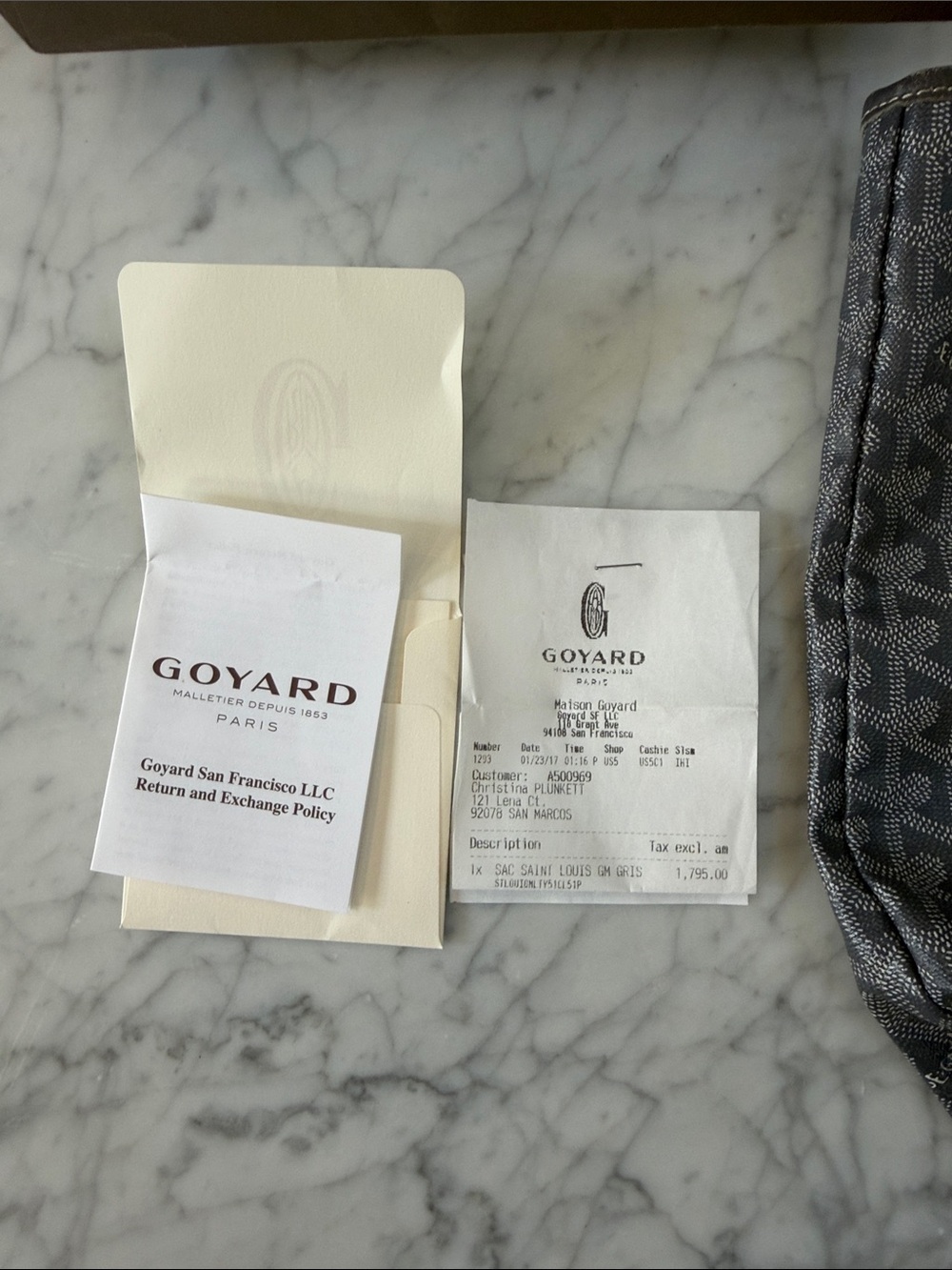 Goyard Saint Louis PM Tote Bag in Gray with 1 interior detachable snap pouch - Picture 2 of 13